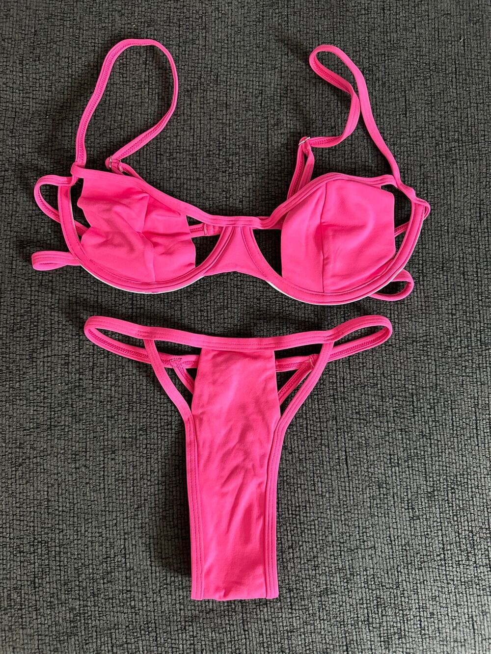 Nikoi By Kai Scorpio Kaillection II Bikini Set Hot Pink size S
